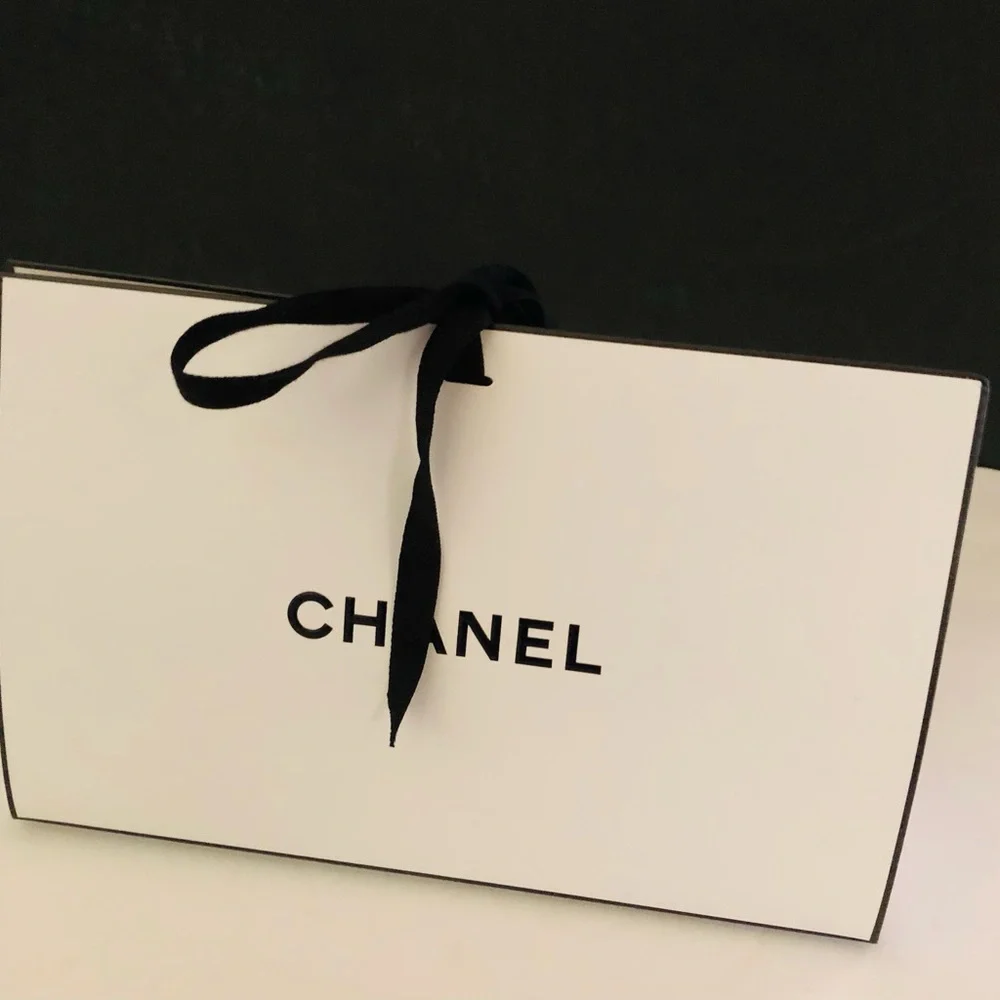 Authentic Chanel Gift Triangle Boxes (2) Of Same Box,  With Shreds
